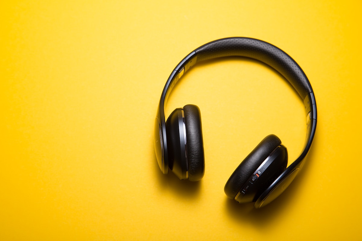 Black wireless headphones